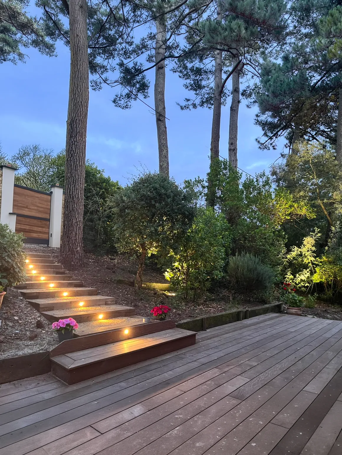 Eclairage escalier extérieur Cap Ferret